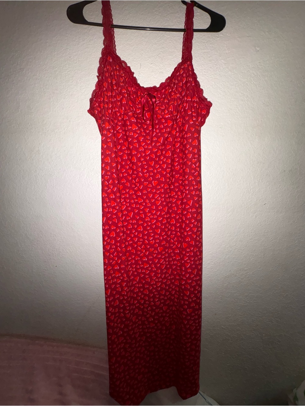 No Boundaries Red Heart-Print Women's Nightgown